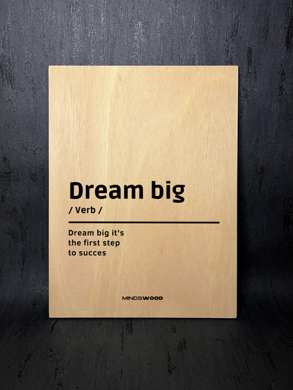 Cuadro en madera Dream Big