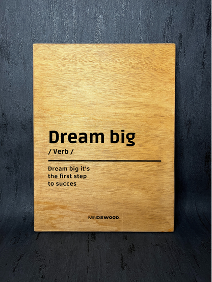 Cuadro en madera Dream Big