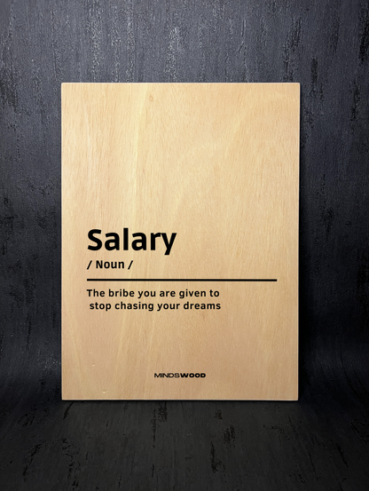 Cuadro en madera Salary