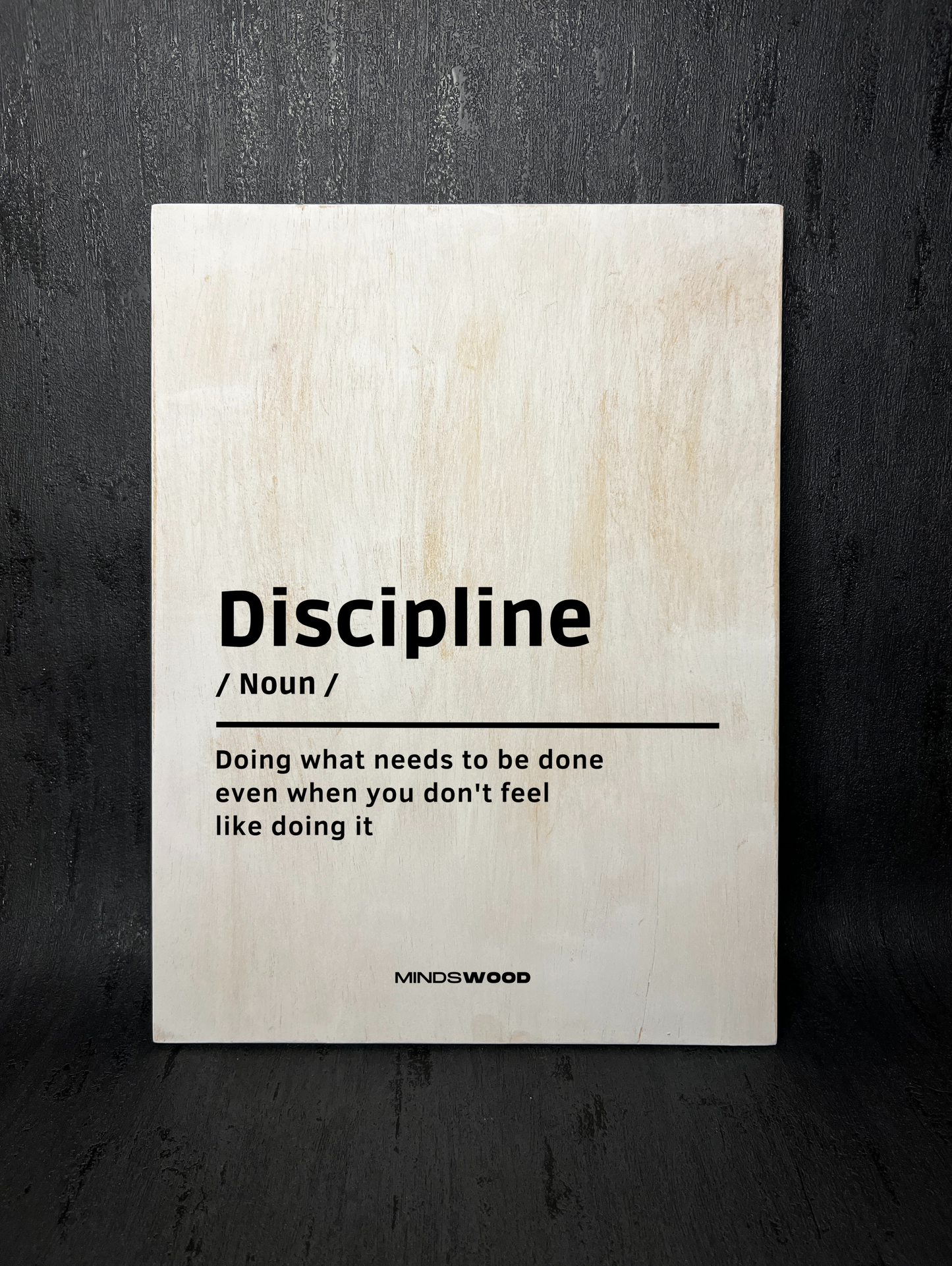 Cuadro en madera Discipline