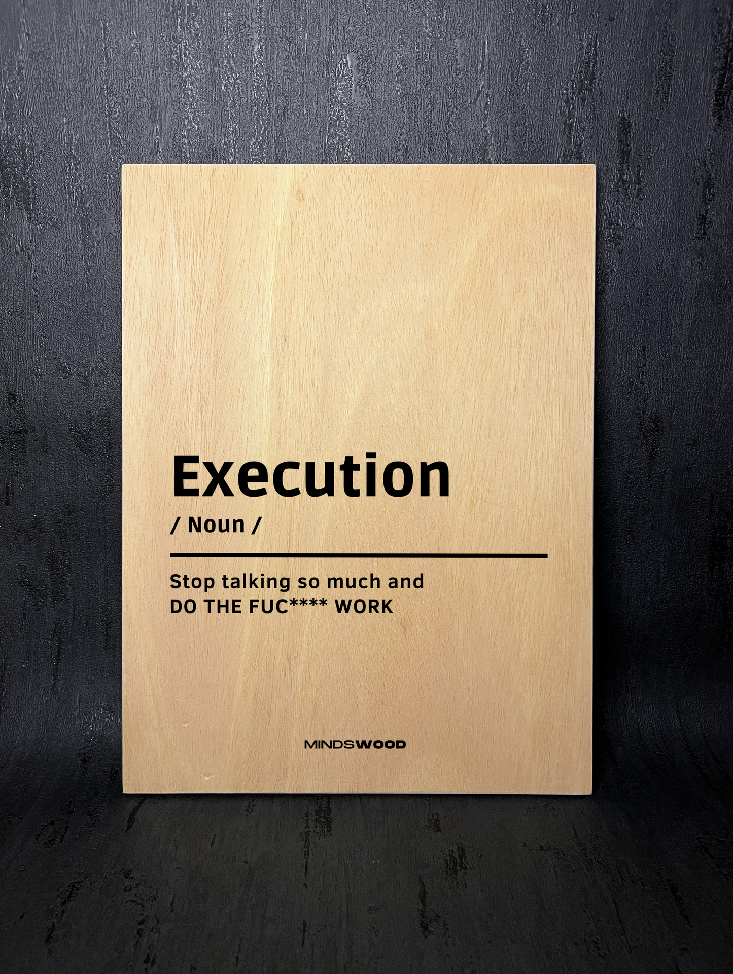 Cuadro en madera Execution