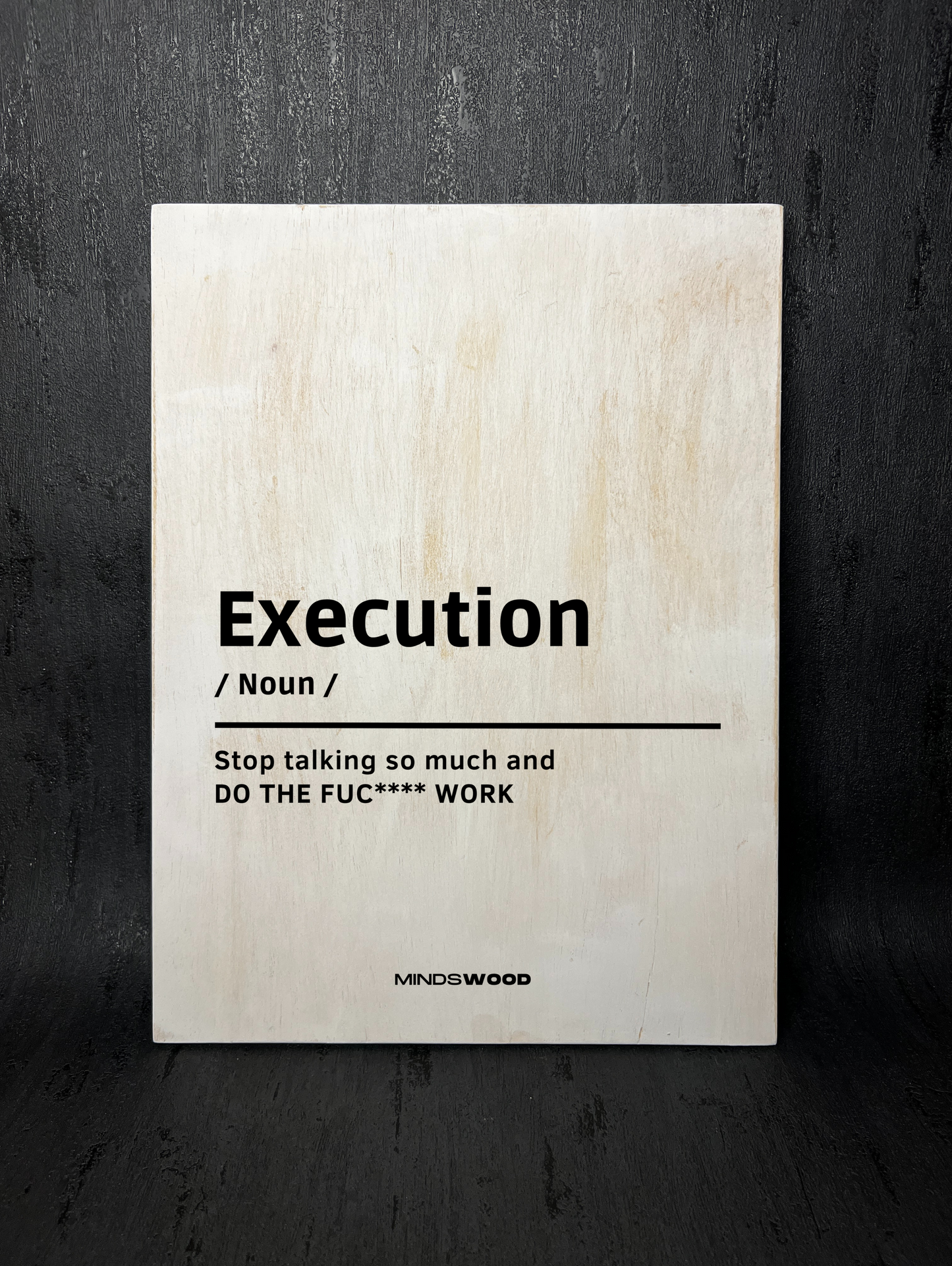 Cuadro en madera Execution