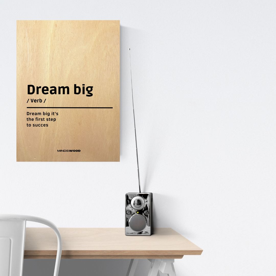 Cuadro en madera Dream Big