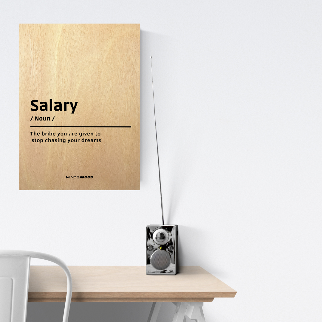 Cuadro en madera Salary