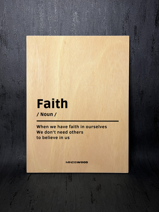 Cuadro en madera Faith