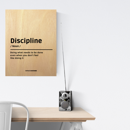 Cuadro en madera Discipline