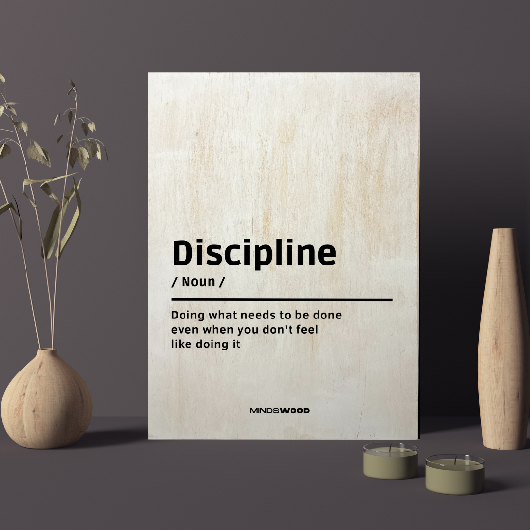 Cuadro en madera Discipline