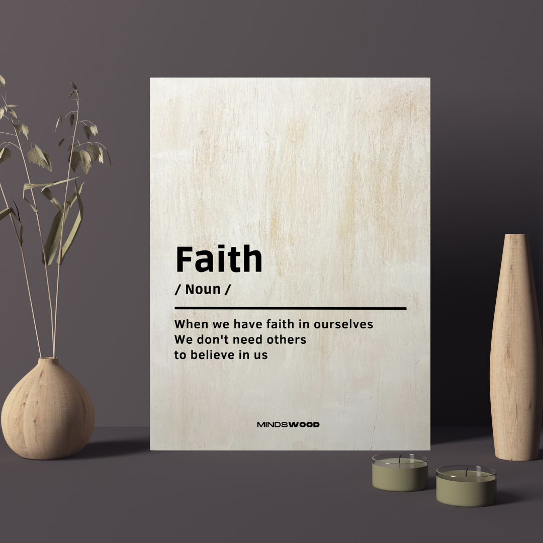 Cuadro en madera Faith